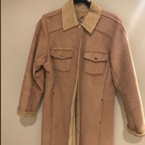 Vintage 1921 Silver Co. 3/4 length Suede Coat